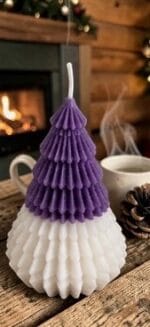 Yılbaşı Ağacı Şekilli Dekoratif Soya Mum | El Yapımı Christmas Tree Candle | Kokusuz Dekoratif Mum - Görsel 20