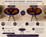 Premium Tasarım Zeytin Ağacı Epoksi Sehpa- Ahşap Ayaklı - Görsel 2