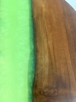 El Yapımı Epoksi & Ceviz Ağacı Yuvarlak Sehpa- Metal Ayaklı,  Designer River Table - Görsel 13