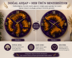 Zeytin Ağacı ve Reçine El Yapımı Duvar Saati