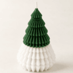Yılbaşı Ağacı Şekilli Dekoratif Soya Mum | El Yapımı Christmas Tree Candle | Kokusuz Dekoratif Mum - Görsel 2
