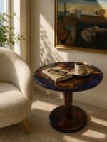 Royal Mor Özel Tasarım Zeytin Ağacı Yan Sehpa - Görsel 4
